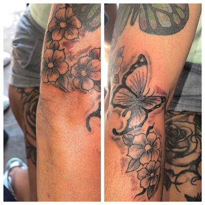 Butterfly n flowers Tatt