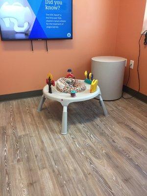 Toys in the individual treatment rooms