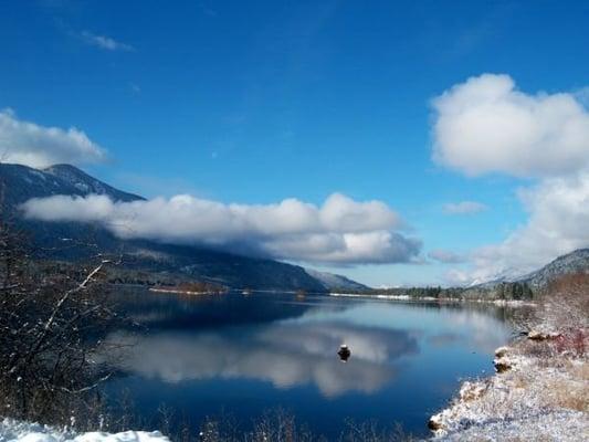 View from Noxon bridge on a beautiful winter day!