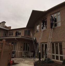 Sectional ladder work at Hospice