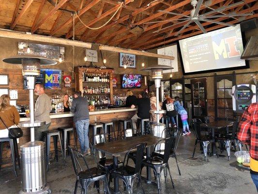 Full view of the bar. Great place to drink up and watch the game!