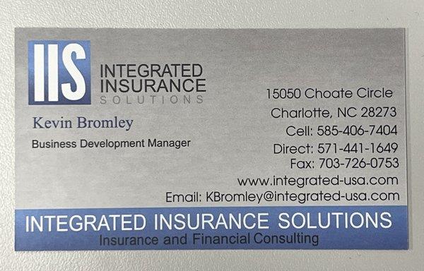 Contact Kevin Bromley for any of your Insurance needs.