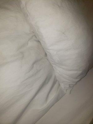 Dirt on pillows