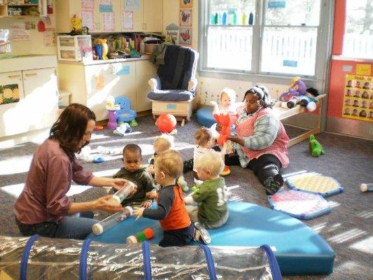 Infant class at play.