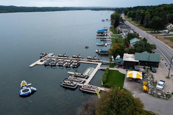 Beautiful new rental fleet at our South Arm Marina.