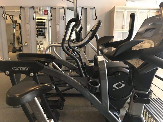 Elliptical and treadmill