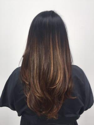 ombré and blow out from Jessie!