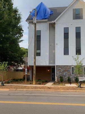 Sweet tarp and landscaping