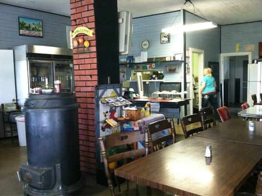 Order at the counter and take a seat while they cook your burger!