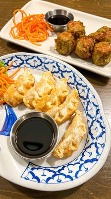 Wasabi dumplings, Chicken gyoza