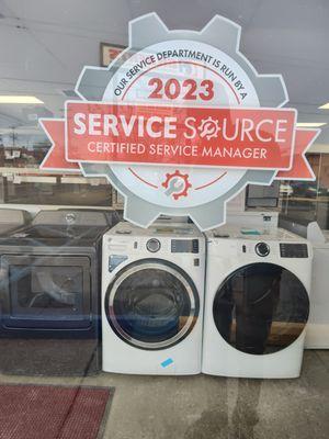 Our Appliance Parts and Repiar Department is run by a certified service manager.