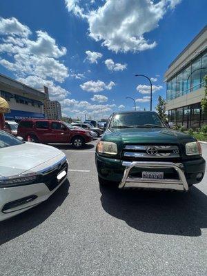 Her car blocking my car in, should've called the cops for holding me hostage