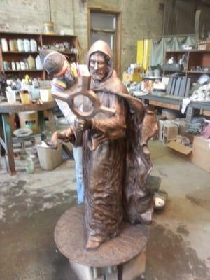 Gary Jacketti "Saint Brendan the Navigator" Commission cast at Laran Bronze Foundry, Chester PA