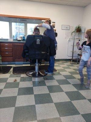 Getting a hair cut