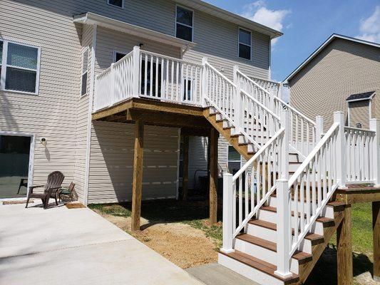 2nd Floor Deck Installation with Stairs