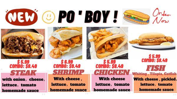 PO' BOY hoagie roll coming !!! let go try !