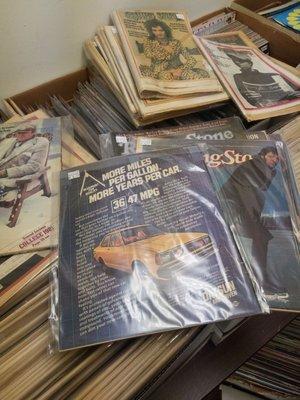 These vintage Rolling Stones are fascinating, in decent condition, and reasonably priced. I could look through these all day long.