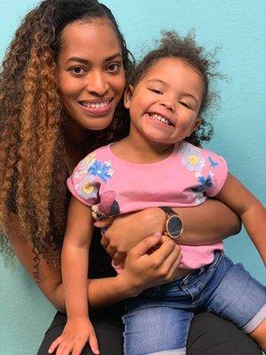 Happy kids, big smiles! Penelope and Dr. Harris go way back. She always brings a smile on our face.