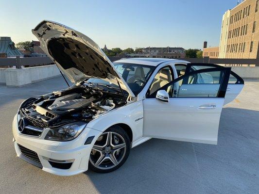 One of our personal favorite projects. 12 hours and not a spec of dust left on this Mercedes C63