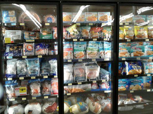 Frozen fish selections