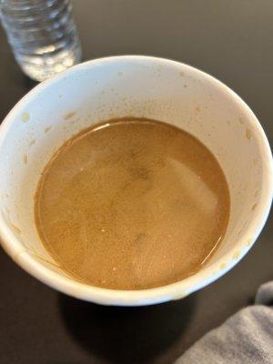 the milk and coffee REFUSE TO mix