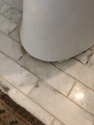 Our grout is completely ruined after technician left sewage on the floor that was caused from him running his cameras through our toilet