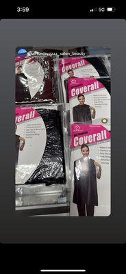 Supplies for beauty salon. Coveralls