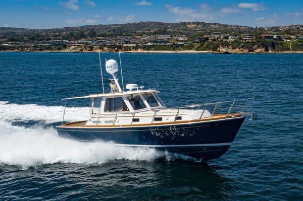 Grand Banks Eastbay brokered by Chuck Hovey Yachts in Newport Beach, California