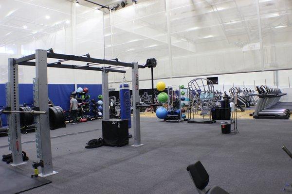 Crossfit, training and stretching area