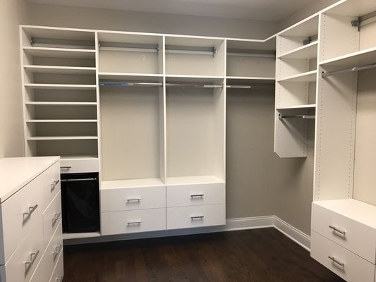 Master walk-in closet / white finish