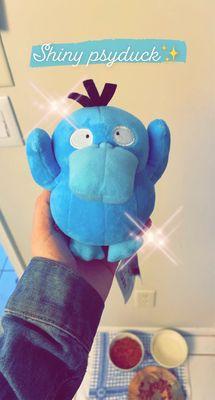 Rare shiny Psyduck stuffed animal!