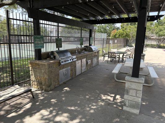 Grill area by the pool