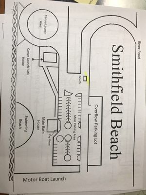 Map of location of Smithfield beach