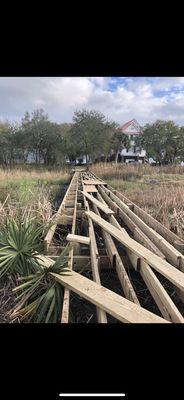 Widening a bridge over a marsh in Awendaw, SC