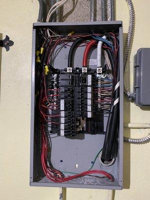 New electrical panel