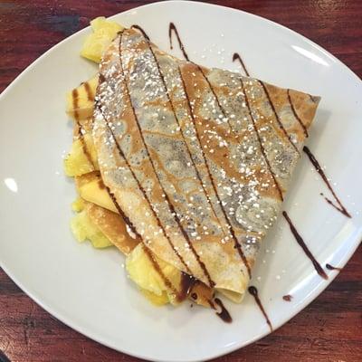 Mango Pineapple Crepe (with Nutella)