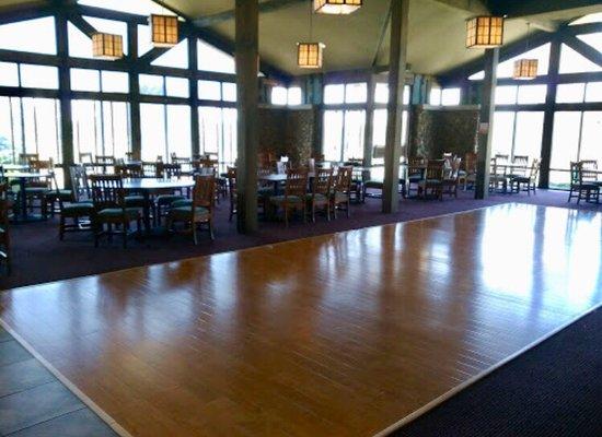 Large dance floor available for banquets or weddings.