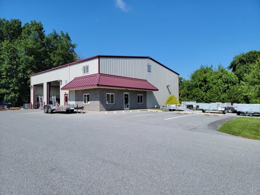 Burkholder Manufacturing, Honey Brook, PA. Sales and Parts office, Repair Shop