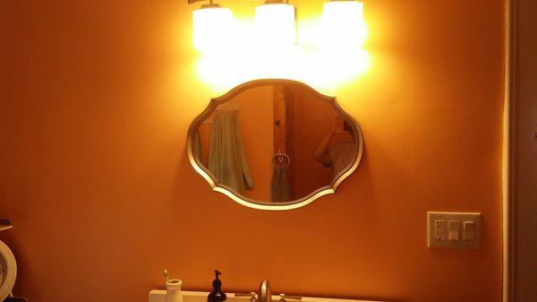 I have light now over the sink and outlets!