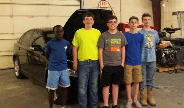 Helping BSA Troop 8 earn their Automotive Merit Badge.