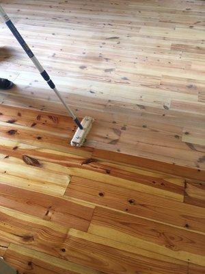 We are certified in sanding and refinishing existing wood flooring