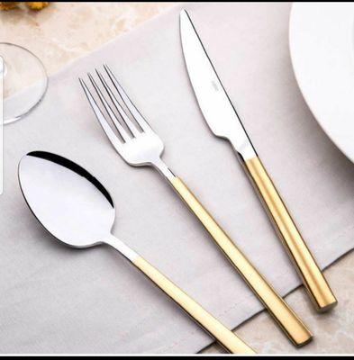 Silver/gold silverware available for rent.  Leave us a message