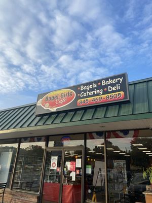 Outside view of the bagel shop