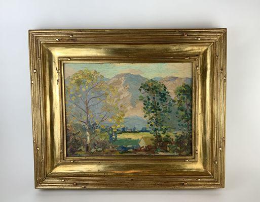 Post-Impressionist Style Pastel Plein Air Painting - Framed