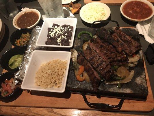 The steak fajitas