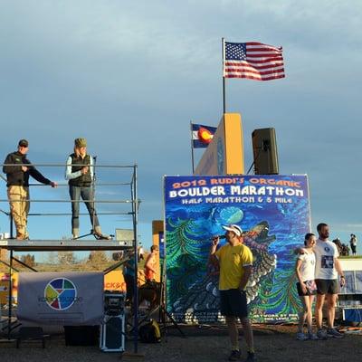 Audio Production and Start/Finish Line Truss system for the Boulder Marathon