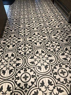 Create a patterned tile floor