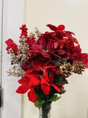 All found at the dollar tree. Flowers, vase, pebbles