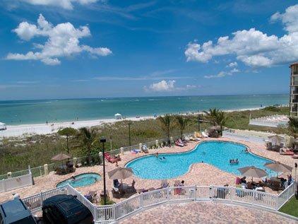 Condo pool, beach, and Gulf of Mexico