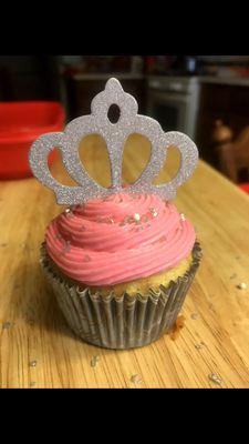 Fit for a Princess.  Marble cupcake with pink buttercream.